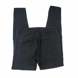 Zara Basic Jeans 4 Womens Solid Black Low Rise Motto Style Zipper Skinny Denim